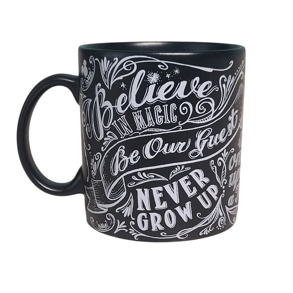 Disney Parks Chalkboard Typography Coffee Mug Matte Black